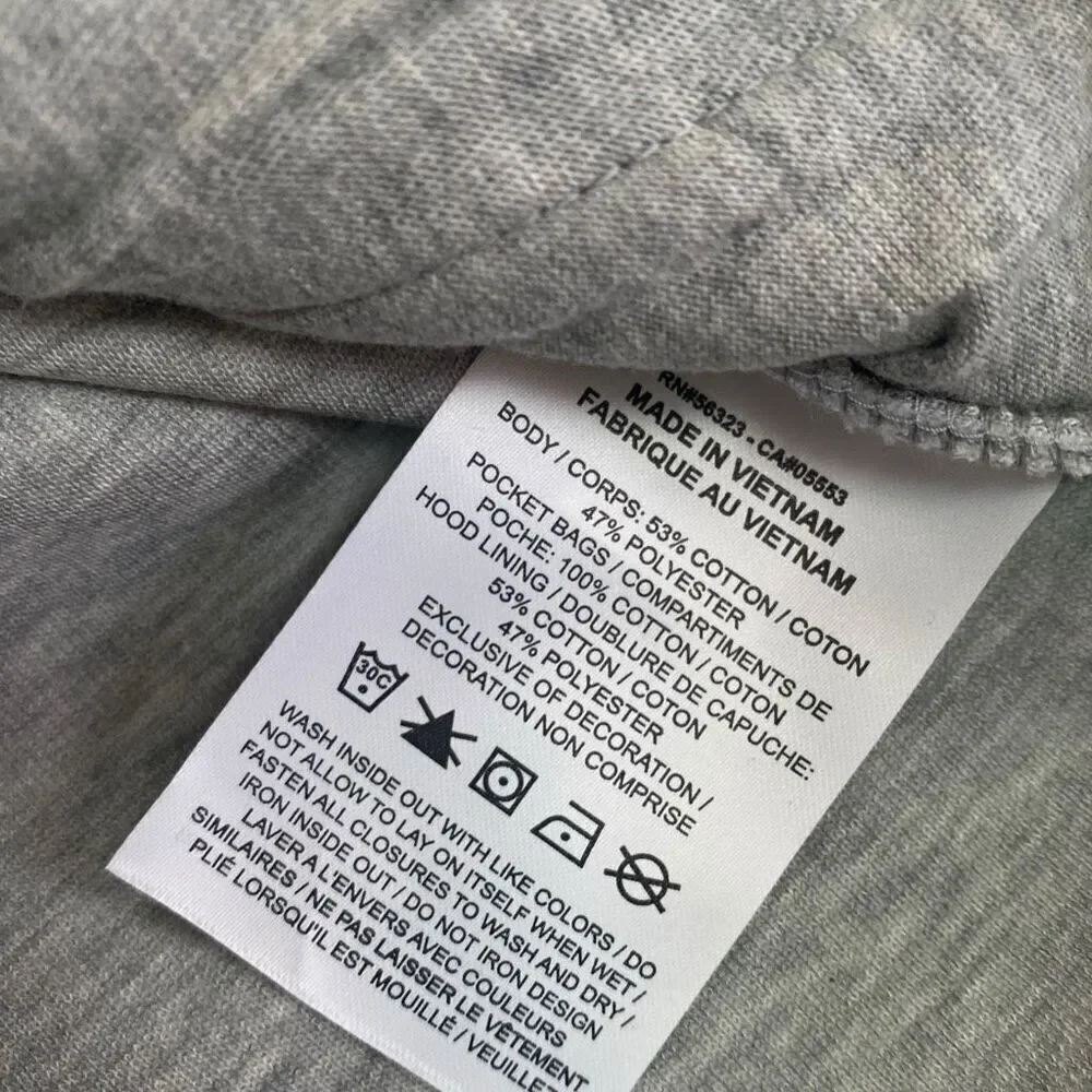Nike Kids Sportswear Tech Fleece Full-Zip Gray Hooded Jacket size S FD2979-063